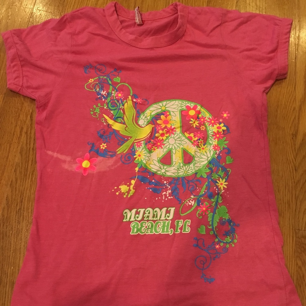 VSCO Miami Beach 🏝 Peace ✌🏼 T-shirt Sz.Large